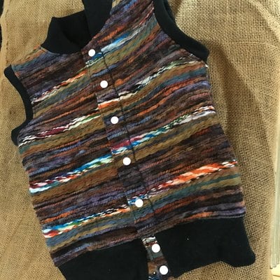 Multicolor knit vest