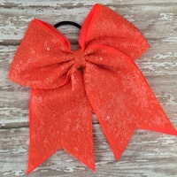 7" Sparkle ribbon bow on elastic  - Thumbnail 4