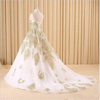 Ball Gown Gold prom dress, sexy prom dress,Charming prom dress, long prom dress,prom dresses, elegant prom dress, prom dress Z15 - Thumbnail 2