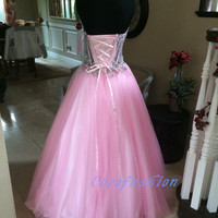 Ball Gown A-Line prom dress, sexy prom dress,Charming prom dress, long prom dress,prom dresses, elegant prom dress, prom dress Z17 - Thumbnail 1