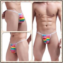 Colorful stripes 3PK Sexy gay men's underwear t-string thong Ciokicx underpants C045