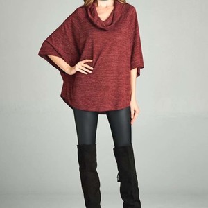 Burgundy Poncho