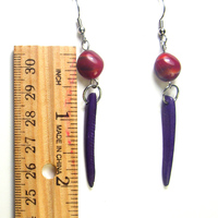 Purple spike earrings - Thumbnail 1