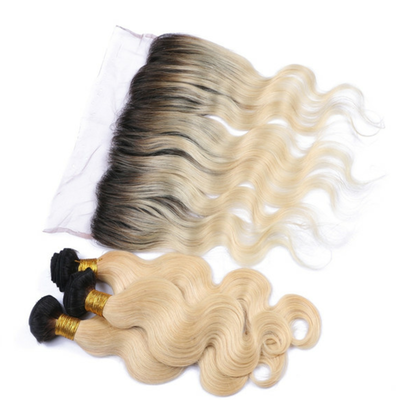 Blonde dark root lace frontal