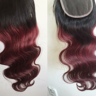 Ombre lace closure