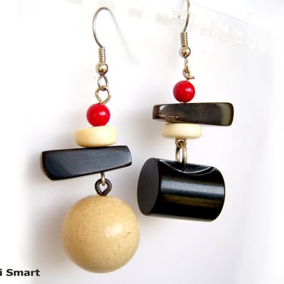 Mid century chunky modernist earrings