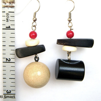 Mid century chunky modernist earrings - Thumbnail 2