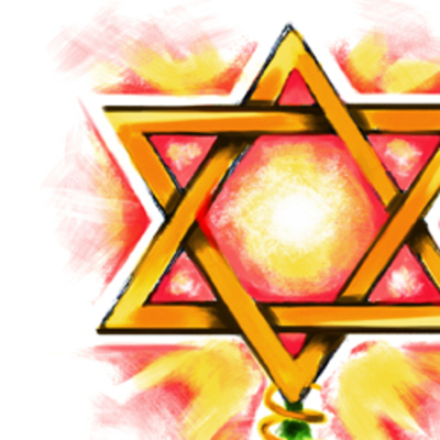 Star david christmas tree