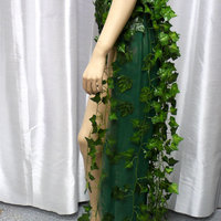 Poison Ivy Monokini Gown with Train Costume Cosplay Dance Costume Rave Bra Rave Wear Halloween Burlesque Show Girl - Thumbnail 2