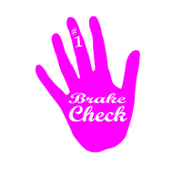 Hand brake check number 1 finger vinyl humor window decal handmade - Thumbnail 1