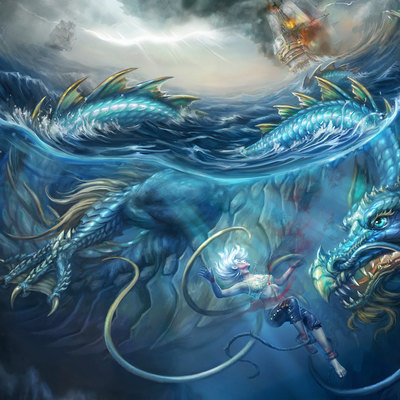 A watery grave art canvas print 20 x 30 in