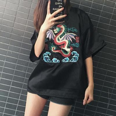 Dragon embroidered tee - Thumbnail 5