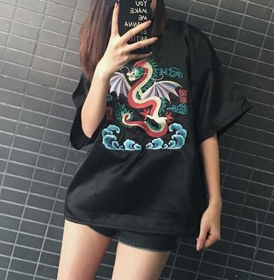 Dragon Embroidered Tee