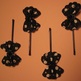 Tiny Polka Dot Bow Hair Clips - Thumbnail 3