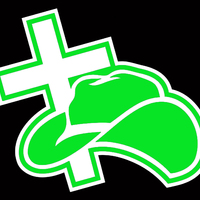 Cowboy hat with cross outdoor vinyl decal - Thumbnail 1