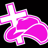 Cowboy hat with cross outdoor vinyl decal - Thumbnail 2