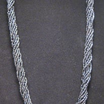 Gunmetal Seed Bead Necklace