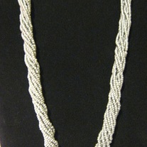 Matte Silver Seed Bead Necklace