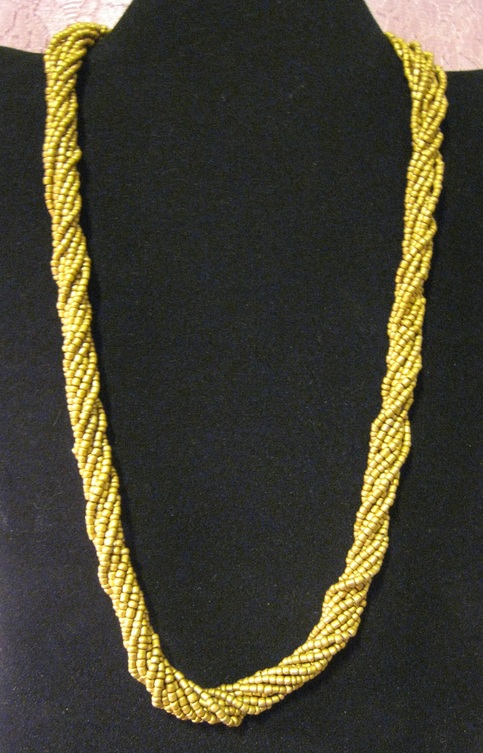 Matte Gold Seed Bead Necklace