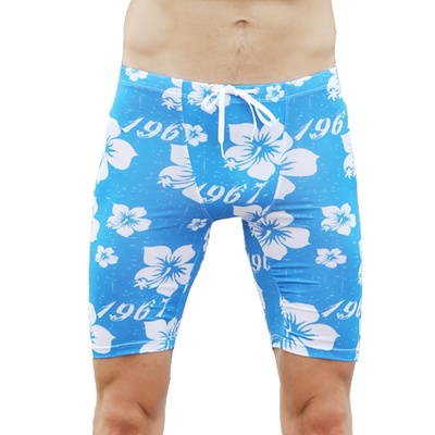 Men's fashion drawstring beach board swimming trunks boxers shorts swimwear
