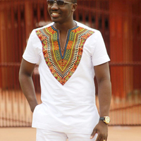 Dashiki Short Sleeve Shirt & Pant Men's African Clothing Men's Wear - Thumbnail 1