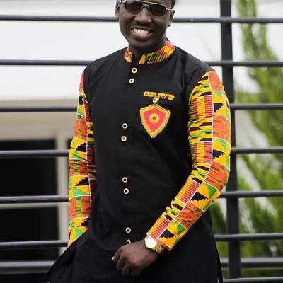Kente & black men's african clothing men's fashion wear african fashion
