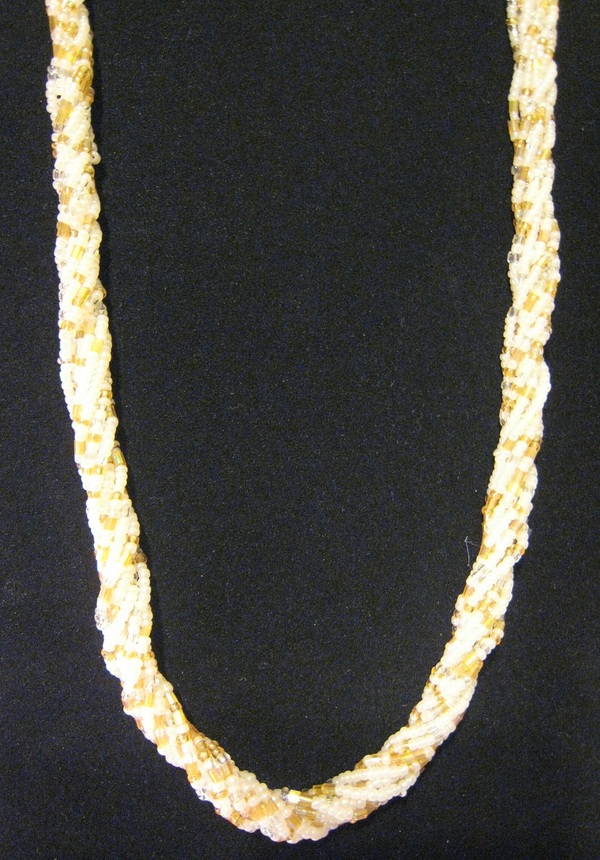 Multi-Pearlescent Seed Bead Necklace