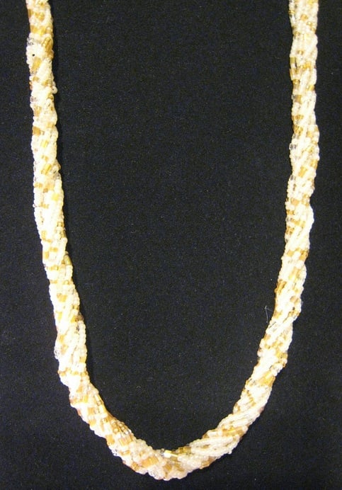 Multi-Pearlescent Seed Bead Necklace