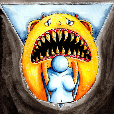 "mental monster 10: depression" 4''x6'' print