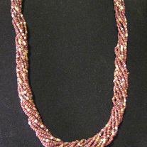 Earthy Browns Seed Bead Necklace