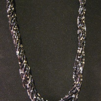 Dressy Black Seed Bead Necklace