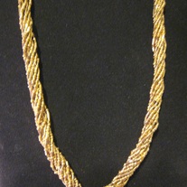 Shiny Gold Seed Bead Necklace