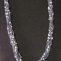 Multi-Gunmetal Seed Bead Necklace