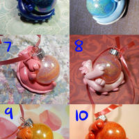 Small Glitter Ornament Dragons - Thumbnail 1