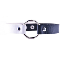 CYBER GOTH BLACK & WHITE CHOKER - Thumbnail 1