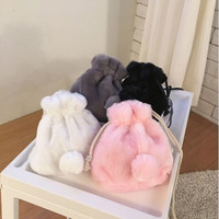 Cute Furry Mini Shoulder Bag - Thumbnail 1