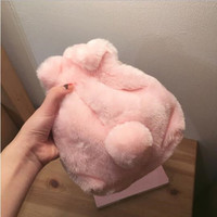 Cute Furry Mini Shoulder Bag - Thumbnail 4