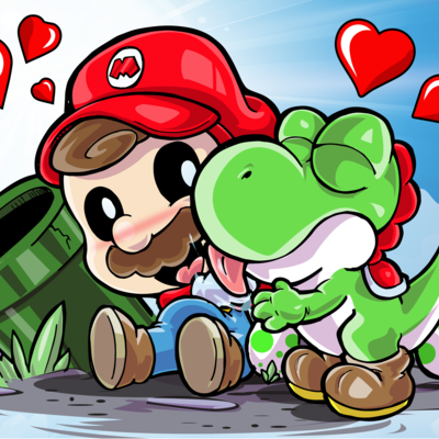 Mario and yoshi print