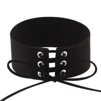 Black tie up choker