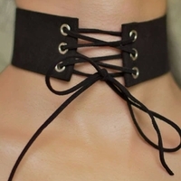 Black tie up choker - Thumbnail 1
