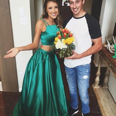 Two pieces prom dresses party dresses pg0005