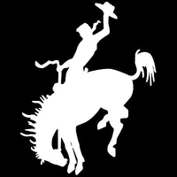 Cowboy rodeo rider vinyl decal outdoor vinyl sticker decal truck decal trailer decal - Thumbnail 3