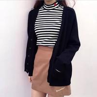 Heart Embroidered High Neck T-shirt - Thumbnail 2