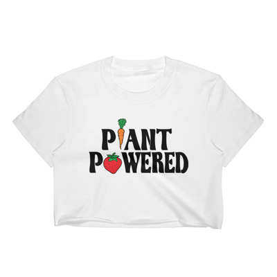 Plant powered women's crop top