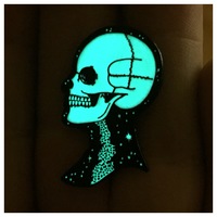 Space Silhouette Male Glow In The Dark Enamel Pin 132 - Thumbnail 1