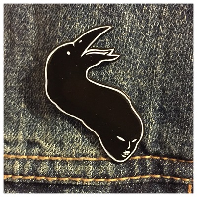 Crow Head Enamel Pin 036