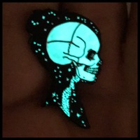 Space Silhouette Female Enamel Pin 200 - Thumbnail 1