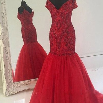 Mermaid beading charming prom dress, sexy prom dress,charming prom dress, long prom dress,prom dresses, elegant prom dress, prom dress z25