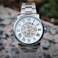 "The Cargyros" Stainless Steel Mechanical Watch - Thumbnail 1