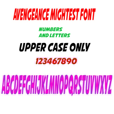 Avengeance font vinyl lettering outdoor sticker price per letter handmade decal name - Thumbnail 5
